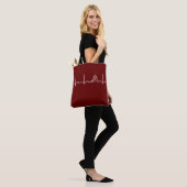 Pilates Heartbeat Tote Bag (Op model)