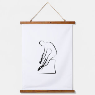 Pilates Horseback Pose - Wunda Stoel Hangend Wandkleed