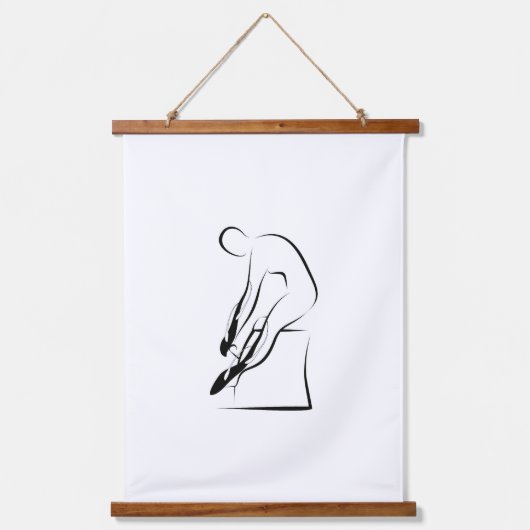 Pilates Horseback Pose - Wunda Stoel Hangend Wandkleed (Voorkant)