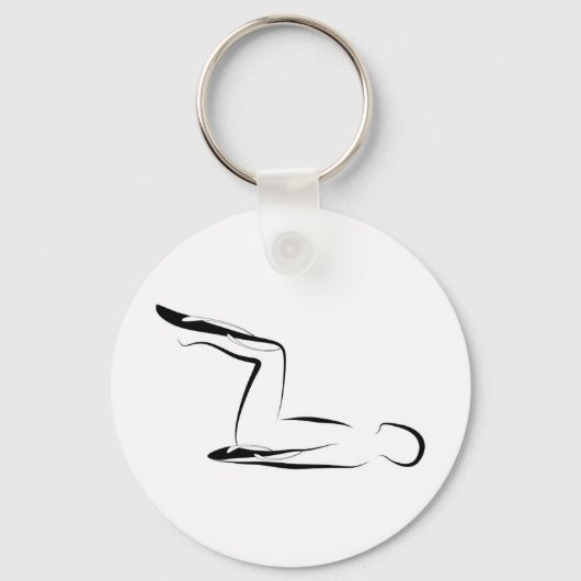 Pilates-houding Sleutelhanger (Voorkant)