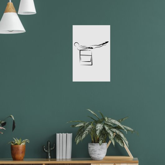 Pilates Hundred Pose - Wunda Stoel Poster (Woonkamer 1)