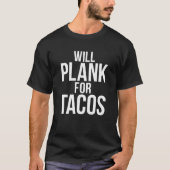 Pilates Instructeur en Taco Lovers Grappige Pilate T-shirt (Voorkant)