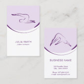 Pilates instructeur kaart met twee pilates poses visitekaartje (Voorkant / Achterkant)