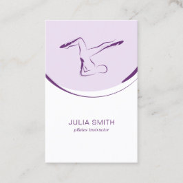 Pilates instructeur kaart met twee pilates poses visitekaartje
