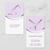 Pilates instructeur kaart met twee pilates poses visitekaartje (Voorkant / Achterkant)