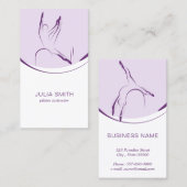 Pilates instructeur kaart met twee pilates poses visitekaartje (Voorkant / Achterkant)