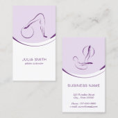 Pilates instructeur kaart met twee pilates poses visitekaartje (Voorkant / Achterkant)