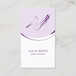 Pilates instructeur kaart met twee pilates poses visitekaartje