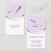 Pilates instructeur kaart met twee pilates poses visitekaartje (Voorkant / Achterkant)