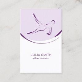 Pilates instructeur kaart met twee pilates poses visitekaartje