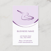 Pilates instructeur kaart met twee pilates poses visitekaartje (Achterkant)