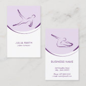 Pilates instructeur kaart met twee pilates poses visitekaartje (Voorkant / Achterkant)