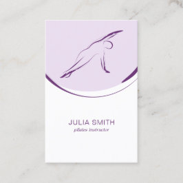 Pilates instructeur kaart met twee pilates poses visitekaartje