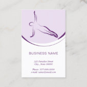 Pilates instructeur kaart met twee pilates poses visitekaartje (Achterkant)