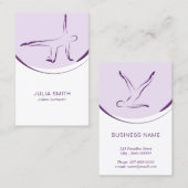 Pilates instructeur kaart met twee pilates poses visitekaartje (Voorkant / Achterkant)