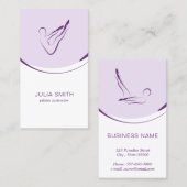 Pilates instructeur kaart met twee pilates poses visitekaartje (Voorkant / Achterkant)