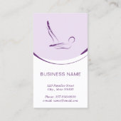 Pilates instructeur kaart met twee pilates poses visitekaartje (Achterkant)