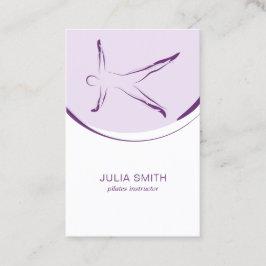 Pilates instructeur kaart met twee pilates poses visitekaartje