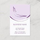 Pilates instructeur kaart met twee pilates poses visitekaartje (Achterkant)