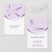 Pilates instructeur kaart met twee pilates poses visitekaartje (Voorkant / Achterkant)