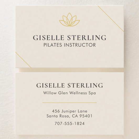 Pilates-instructeur Lotus Visitekaartje