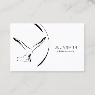 Pilates instructeur Pilates poseert tweezijdig Visitekaartje