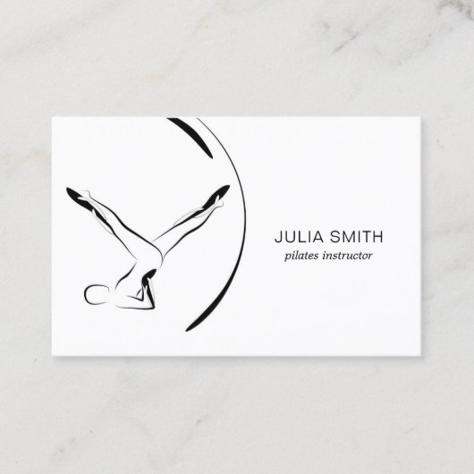Pilates instructeur Pilates poseert tweezijdig Visitekaartje (Voorkant)
