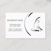 Pilates instructeur Pilates poseert tweezijdig Visitekaartje (Achterkant)