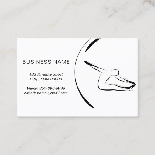 Pilates instructeur Pilates poseert tweezijdig Visitekaartje (Achterkant)