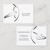 Pilates instructeur Pilates poseert tweezijdig Visitekaartje (Voorkant / Achterkant)