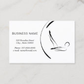 Pilates instructeur Pilates poseert tweezijdig zwa Visitekaartje (Achterkant)