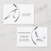 Pilates instructeur Pilates poseert tweezijdig zwa Visitekaartje (Voorkant / Achterkant)