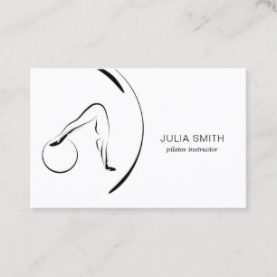Pilates Instructeur Pilates Poses met Pilates Ball Visitekaartje