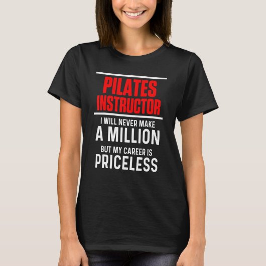 Pilates instructeur trainer leraar 15 t-shirt (Voorkant)