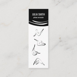 Pilates Instructeur Vier Pilates Poses Mini Visitekaartje