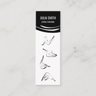 Pilates Instructeur Vier Pilates Poses Mini Visitekaartje
