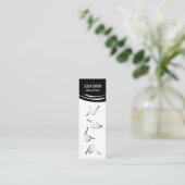 Pilates Instructeur Vier Pilates Poses Mini Visitekaartje (Staand voorkant)