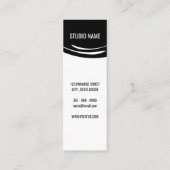 Pilates Instructeur Vier Pilates Poses Mini Visitekaartje (Achterkant)