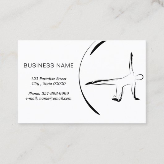 Pilates Instructor Abstract Pilates Poses Visitekaartje (Achterkant)