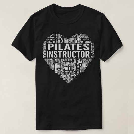 Pilates Instructor Heart T-shirt (Design voorkant)