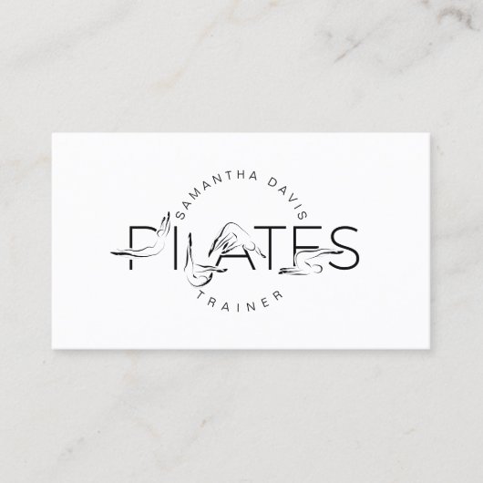 Pilates Instructor Pilates Business Card Visitekaartje (Voorkant)