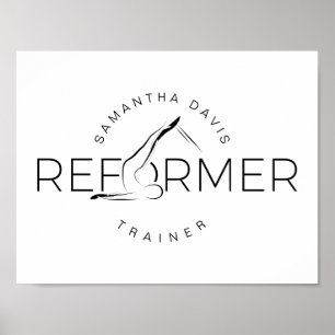 Pilates Instructor Pilates Reform woord Poster