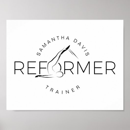 Pilates Instructor Pilates Reform woord Poster (Voorkant)