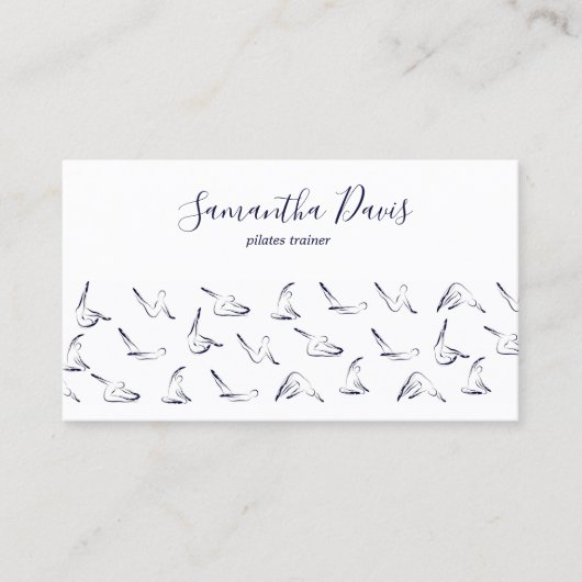Pilates Instructor Pilates trainer Business Card Visitekaartje (Voorkant)