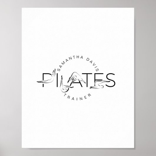 Pilates Instructor Pilates woord Poster (Voorkant)