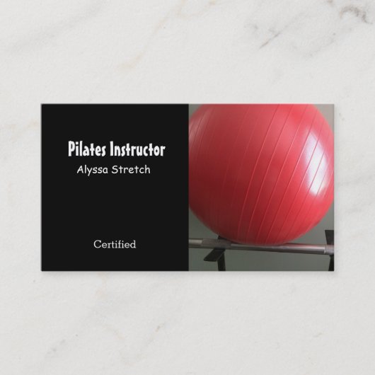 Pilates-instructrice Visitekaartje (Voorkant)