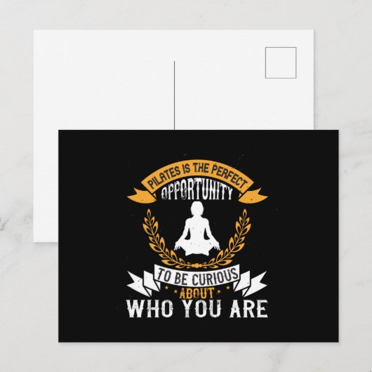 Pilates is een perfecte gelegenheid om jezelf te c briefkaart (Voorkant / Achterkant)