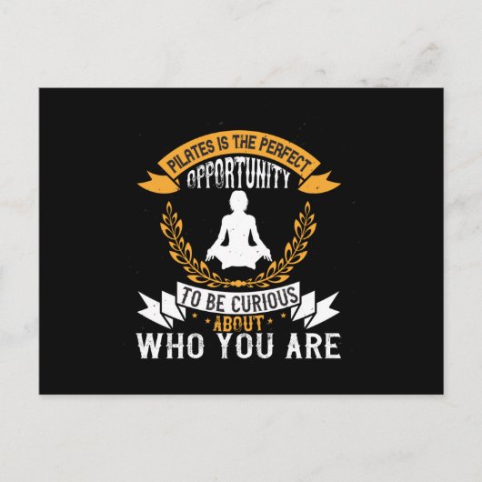 Pilates is een perfecte gelegenheid om jezelf te c briefkaart (Voorkant)