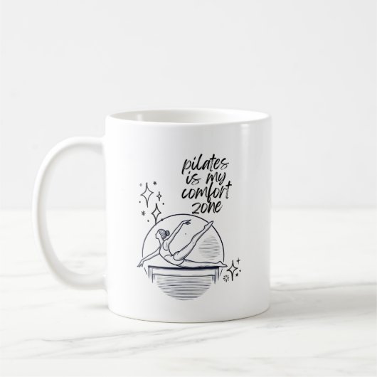 Pilates is mijn comfortzone koffiemok (Links)