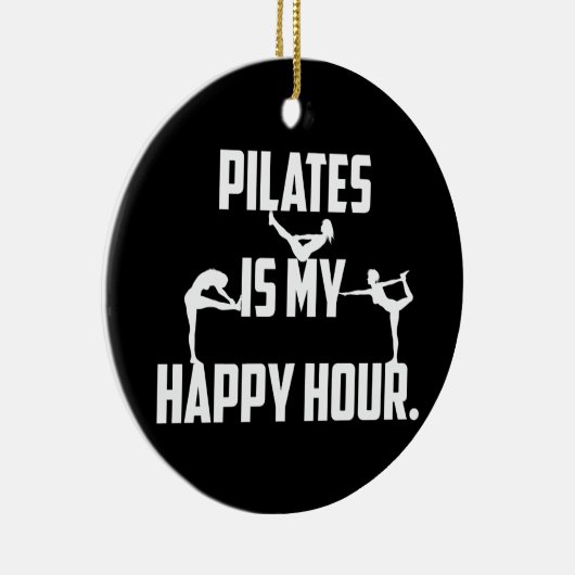 Pilates is mijn gelukkige uur keramisch ornament (Rechts)